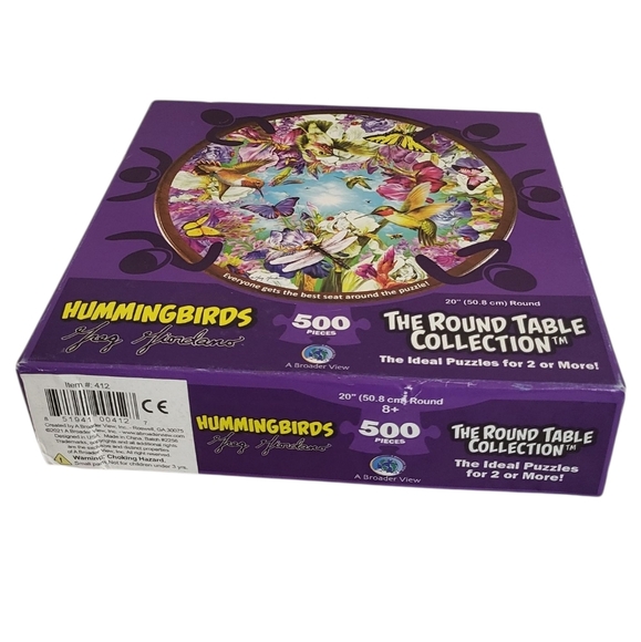 A Broader View Hummingbirds 500-Piece Round Table Puzzle - Picture 4 of 4